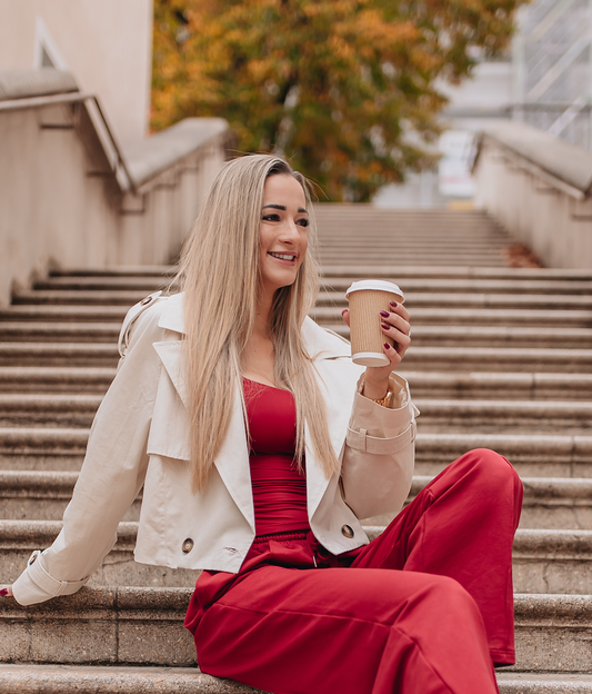 Bequemes Sporttop mit Pads Atmungsaktiv MB Royal Rot 