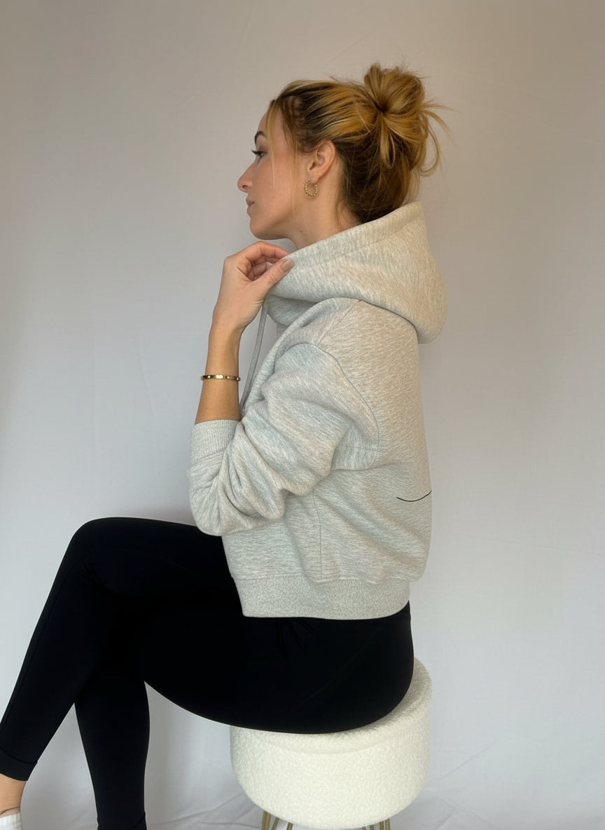 bequemer Fleece Pulli mb royal grau